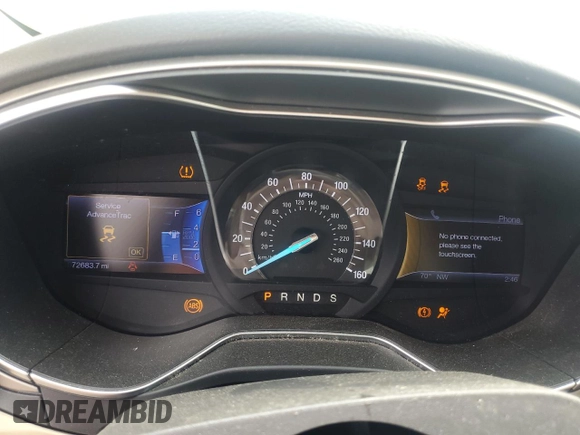 2013 Ford Fusion SE with VIN 3FA6P0HR1DR240579, listed as a Copart auction lot 53899725 with 72,683 mi miles and Salvage Title. Bid and sale history available at DreamBid. Image 9.