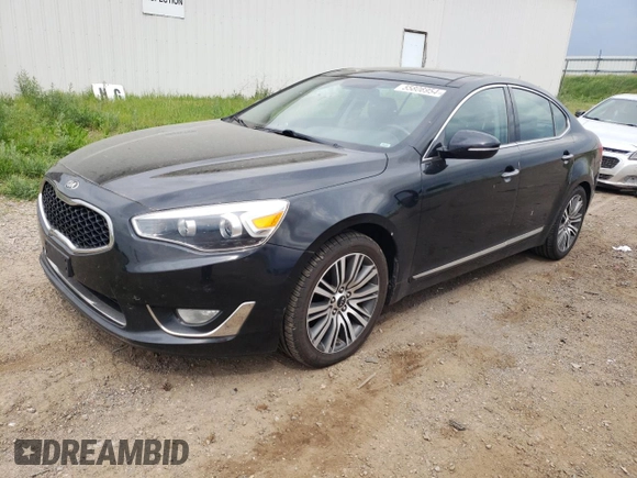 2015 Kia Cadenza Premium with VIN KNALN4D79F5172906, listed as a Copart auction lot 55806954 with 119,588 mi miles and Salvage Title. Bid and sale history available at carsss.com. Image 1.