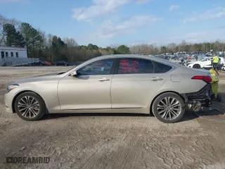 2015 Hyundai Genesis 3.8L with VIN KMHGN4JE6FU080466, listed as a IAAI auction lot 41848723 with 130,740 mi miles. Bid and sale history available at carsss.com. Image 15.