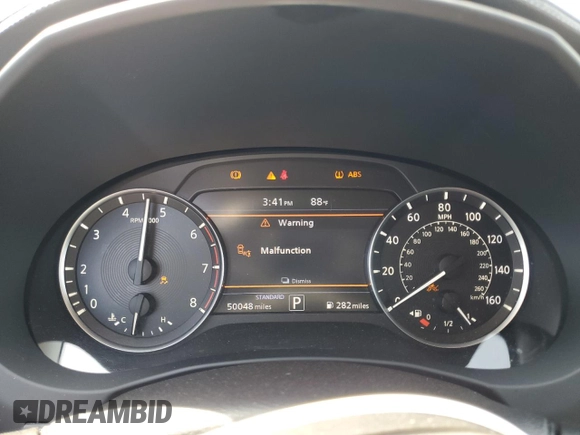 2019 Infiniti QX50 Essential with VIN 3PCAJ5M18KF127262, listed as a Copart auction lot 60551915 with 50,048 mi miles and Salvage title. Bid and sale history available at DreamBid. Image 9.