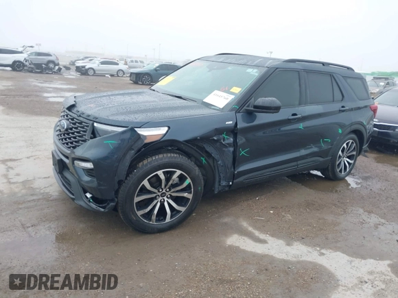 2022 Ford Explorer ST-Line with VIN 1FMSK7KH3NGA86476, listed as a IAAI auction lot 41645760 with 59,909 mi miles. Bid and sale history available at carsss.com. Image 6.