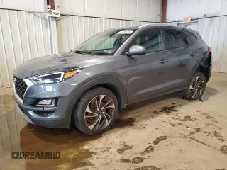2019 Hyundai Tucson Limited with VIN KM8J3CAL2KU035815, listed as a Copart auction lot 62724215 with 57,096 mi miles and Salvage title. Bid and sale history available at DreamBid. Image 1.