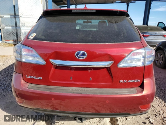 2010 Lexus RX 450h with VIN JTJZB1BA1A2002839, listed as a Copart auction lot 46284065 with 218,698 mi miles and Salvage Title. Bid and sale history available at DreamBid. Image 6.