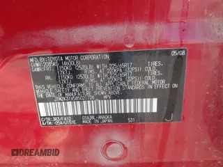 2008 Toyota RAV4 Limited z VIN JTMZK31V585021728, wystawiony jako IAAI lot #41975062 z przebiegiem Nie podano mil oraz . Historia ofert i sprzedaży dostępna na DreamBid. Obrazek 9.