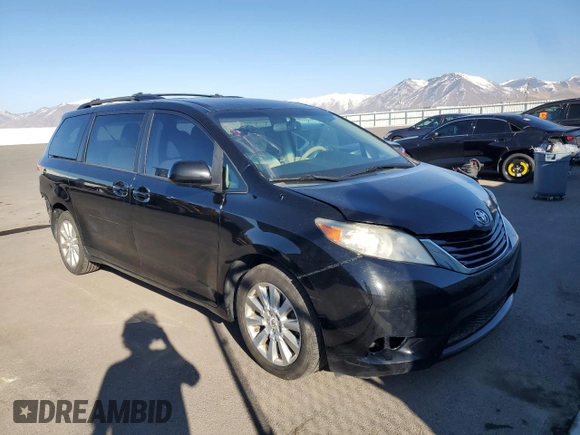 2012 Toyota Sienna LE with VIN 5TDJK3DC9CS038655, listed as a Copart auction lot 46852235 with 193,074 mi miles and Salvage Title. Bid and sale history available at carsss.com. Image 4.