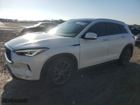 2019 Infiniti QX50 LUXE with VIN 3PCAJ5M32KF103492, listed as a Copart auction lot 50538625 with 54,436 mi miles and Clean Title. Bid and sale history available at carsss.com. Image 1.