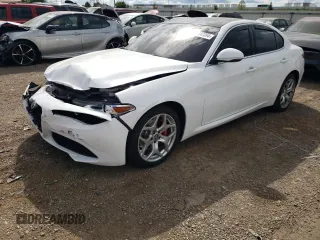 2020 Alfa Romeo Giulia Ti with VIN ZARFANBN2L7636661, listed as a Copart auction lot 69592394 with 53,731 mi miles and Salvage Title. Bid and sale history available at carsss.com. Image 1.