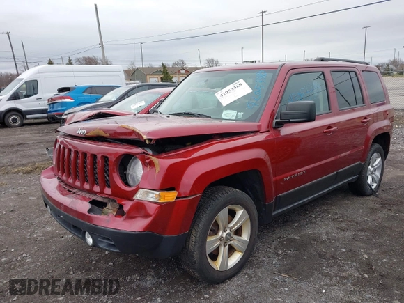 2014 Jeep Patriot Latitude with VIN 1C4NJRFB6ED892819, listed as a IAAI auction lot 42053389 with 92,213 mi miles and . Bid and sale history available at carsss.com. Image 2.