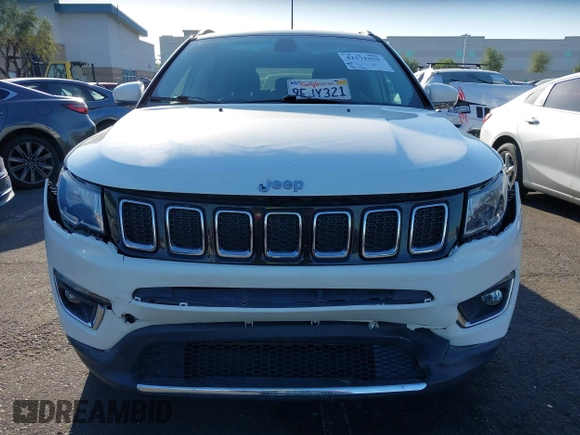 2020 Jeep Compass Limited with VIN 3C4NJCCB2LT114607, listed as a IAAI auction lot 42371559 with 81,546 mi miles and . Bid and sale history available at DreamBid. Image 12.