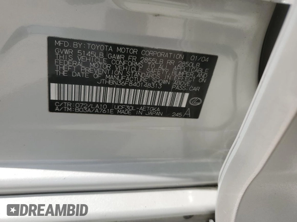 2004 Lexus LS 430 z VIN JTHBN36F840148313, wystawiony jako Copart lot #58170415 z przebiegiem 324 052 mil mil oraz Czysty tytuł • Clean title. Historia ofert i sprzedaży dostępna na DreamBid. Obrazek 12.