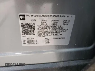 2024 GMC Terrain SLT with VIN 3GKALVEG2RL263254, listed as a Copart auction lot 66464985 with Not provided miles and Non repairable. Bid and sale history available at DreamBid. Image 13.