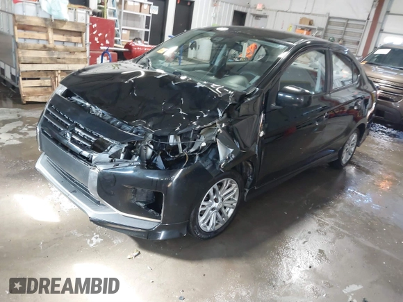 2021 Mitsubishi Mirage G4 ES with VIN ML32FUFJ8MHF05411, listed as a IAAI auction lot 41716053 with 206,842 mi miles. Bid and sale history available at carsss.com. Image 2.