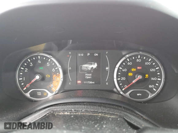 2016 Jeep Renegade Latitude with VIN ZACCJBBT4GPC50388, listed as a Copart auction lot 49911805 with 111,736 mi miles and Salvage Title. Bid and sale history available at DreamBid. Image 9.