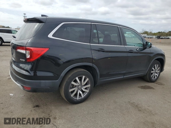 2020 Honda Pilot EX-L with VIN 5FNYF6H57LB068676, listed as a Copart auction lot 52678125 with 54,764 mi miles and Salvage title. Bid and sale history available at DreamBid. Image 3.