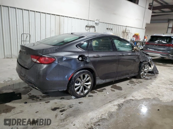2015 Chrysler 200 S with VIN 1C3CCCBB9FN505720, listed as a Copart auction lot 89372565 with 108,206 mi miles and Salvage Title. Bid and sale history available at carsss.com. Image 3.