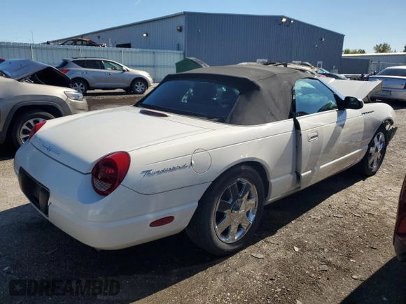 2002 Ford Thunderbird Hardtop Premium with VIN 1FAHP60A22Y129085, listed as a Copart auction lot 76359874 with Not Provided miles and Non Repairable. Bid and sale history available at DreamBid. Image 3.