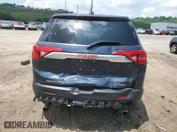 2018 GMC Acadia SLE with VIN 1GKKNRLSXJZ210439, listed as a Copart auction lot 56489784 with 54,567 mi miles and Salvage title. Bid and sale history available at DreamBid. Image 6.