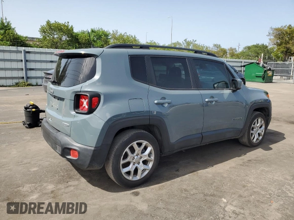 2018 Jeep Renegade Latitude with VIN ZACCJABB4JPJ32945, listed as a Copart auction lot 60238015 with 49,717 mi miles and Salvage title. Bid and sale history available at DreamBid. Image 3.
