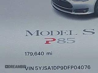 2013 Tesla Model S Performance with VIN 5YJSA1DP9DFP04076, listed as a IAAI auction lot 42185465 with 179,640 mi miles and . Bid and sale history available at DreamBid. Image 15.