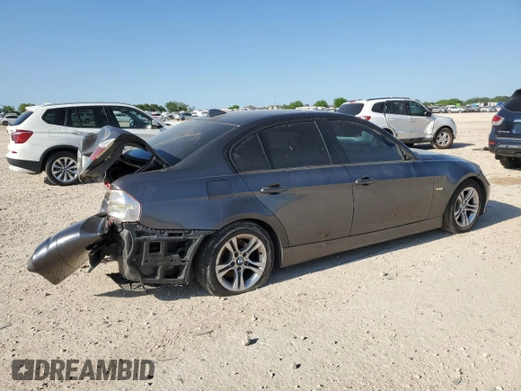 2008 BMW 3 Series 328i with VIN WBAVC53578FZ88885, listed as a Copart auction lot 51967275 with 136,934 mi miles and Salvage title. Bid and sale history available at DreamBid. Image 3.