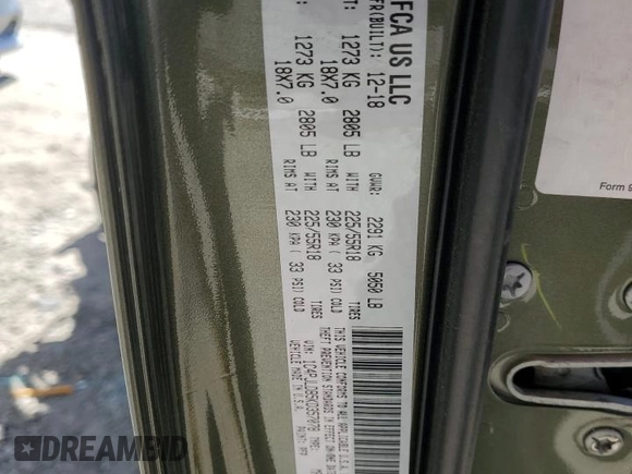 2019 Jeep Cherokee Limited with VIN 1C4PJLDB5KD357078, listed as a Copart auction lot 52715155 with 107,912 mi miles and Salvage title. Bid and sale history available at DreamBid. Image 14.
