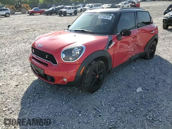 2012 MINI Countryman S with VIN WMWZC3C50CWL82827, listed as a Copart auction lot 57154755 with 149,751 mi miles and Salvage title. Bid and sale history available at DreamBid. Image 13.