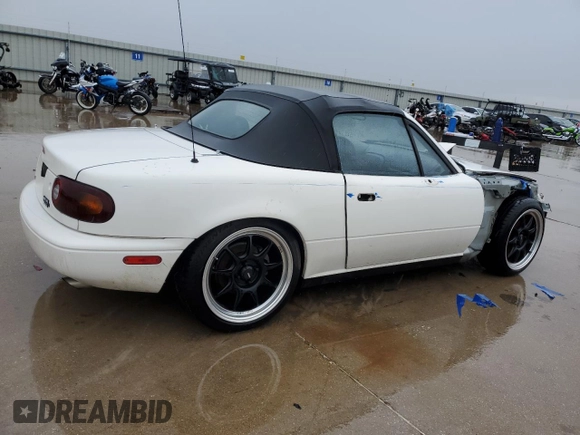1994 Mazda MX-5 Miata with VIN JM1NA353XR0502129, listed as a Copart auction lot 42827275 with Not provided miles and Salvage title. Bid and sale history available at DreamBid. Image 3.
