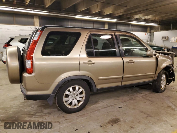 2005 Honda CR-V EX SE with VIN JHLRD78955C043538, listed as a Copart auction lot 85377044 with 236,824 mi miles and Salvage Title. Bid and sale history available at carsss.com. Image 3.