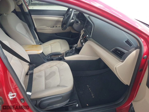 2019 Hyundai Elantra SEL with VIN KMHD84LF6KU780451, listed as a IAAI auction lot 41684867 with 119,631 mi miles. Bid and sale history available at carsss.com. Image 5.