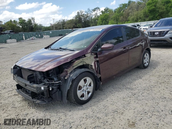2017 Kia Forte LX with VIN 3KPFK4A79HE139487, listed as a Copart auction lot 51604035 with 62,672 mi miles and Salvage Title. Bid and sale history available at carsss.com. Image 1.