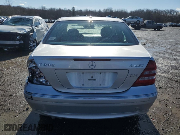 2006 Mercedes-Benz C 280 Luxury with VIN WDBRF92H36F783476, listed as a Copart auction lot 44278345 with 113,370 mi miles and Clean Title. Bid and sale history available at DreamBid. Image 6.