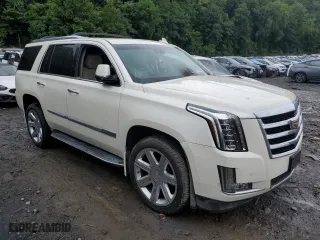 2015 Cadillac Escalade Luxury with VIN 1GYS4MKJ9FR518097, listed as a Copart auction lot 66408384 with 0 mi miles and Salvage Title. Bid and sale history available at carsss.com. Image 4.