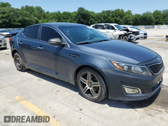 2015 Kia Optima LX with VIN 5XXGM4A78FG437595, listed as a Copart auction lot 56953215 with 217,522 mi miles and Salvage title. Bid and sale history available at DreamBid. Image 4.