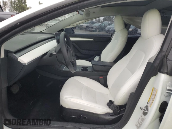 2023 Tesla Model 3 with VIN 5YJ3E1EA8PF477857, listed as a Copart auction lot 44958805 with 0 mi miles and Salvage Title. Bid and sale history available at carsss.com. Image 7.