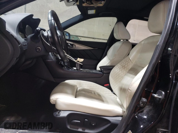 2020 Infiniti Q50 Red Sport 400 with VIN JN1FV7AR5LM660326, listed as a Copart auction lot 50599215 with 77,739 mi miles and Salvage Title. Bid and sale history available at carsss.com. Image 7.