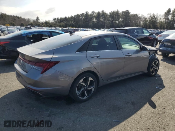 2021 Hyundai Elantra SEL with VIN KMHLN4AG6MU180046, listed as a Copart auction lot 48124345 with 102,043 mi miles and Salvage Title. Bid and sale history available at carsss.com. Image 3.