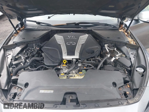 2018 Infiniti Q50 3.0t Luxe with VIN JN1EV7AR5JM434747, listed as a IAAI auction lot 41924244 with 114,634 mi miles. Bid and sale history available at carsss.com. Image 10.