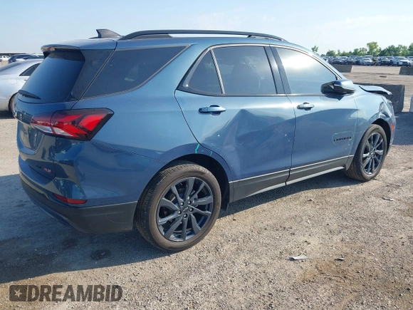2024 Chevrolet Equinox RS with VIN 3GNAXWEG4RL166568, listed as a IAAI auction lot 42218169 with 14,019 mi miles and . Bid and sale history available at DreamBid. Image 4.