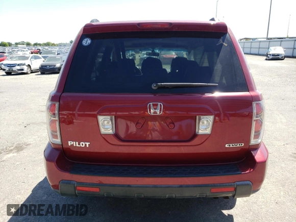 2006 Honda Pilot EX-L with VIN 5FNYF18576B022725, listed as a Copart auction lot 53875465 with 179,101 mi miles and Salvage Title. Bid and sale history available at DreamBid. Image 6.