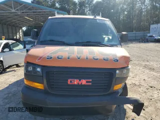 2023 GMC Savana Cargo Van with VIN 1GTW7AFP9P1187775, listed as a Copart auction lot 82986614 with 12,493 mi miles and Salvage Title. Bid and sale history available at carsss.com. Image 5.