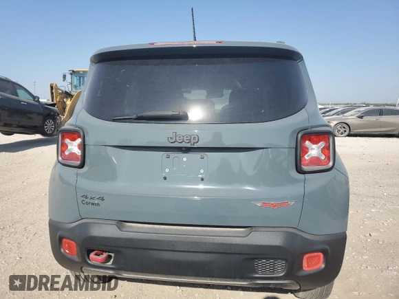 2016 Jeep Renegade Trailhawk with VIN ZACCJBCT2GPC61761, listed as a Copart auction lot 45637815 with 100,055 mi miles and Salvage title. Bid and sale history available at DreamBid. Image 6.