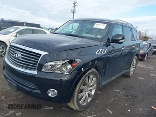 2013 Infiniti QX56 with VIN JN8AZ2NC8D9330158, listed as a IAAI auction lot 41612916 with 124,346 mi miles and . Bid and sale history available at DreamBid. Image 2.
