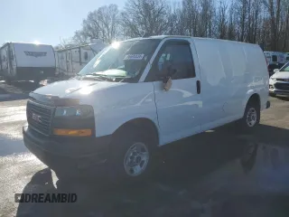 2019 GMC Savana Cargo Van with VIN 1GTW7AFP6K1216710, listed as a Copart auction lot 86695534 with 74,555 mi miles and Salvage Title. Bid and sale history available at carsss.com. Image 1.
