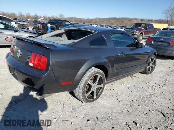 2008 Ford Mustang Deluxe with VIN 1ZVHT80N185183294, listed as a Copart auction lot 49825745 with 173,283 mi miles and Salvage Title. Bid and sale history available at carsss.com. Image 3.