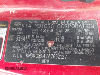2010 Kia Sportage LX with VIN KNDKG3A47A7692127, listed as a IAAI auction lot 42177578 with 157,569 mi miles and . Bid and sale history available at carsss.com. Image 9.