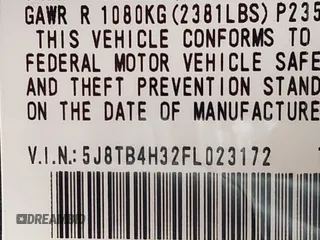 2015 Acura RDX with VIN 5J8TB4H32FL023172, listed as a IAAI auction lot 41700576 with 123,267 mi miles. Bid and sale history available at carsss.com. Image 9.