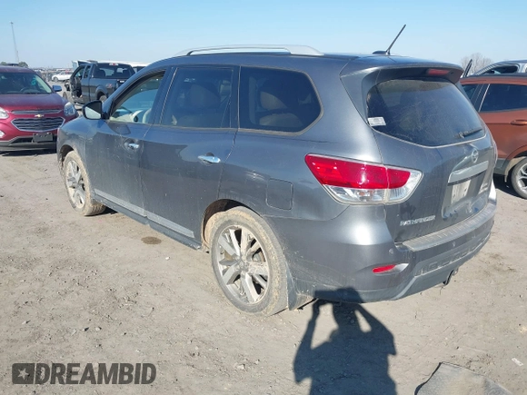 2015 Nissan Pathfinder SL with VIN 5N1AR2MM2FC668260, listed as a IAAI auction lot 41666222 with 196,800 mi miles and . Bid and sale history available at DreamBid. Image 3.