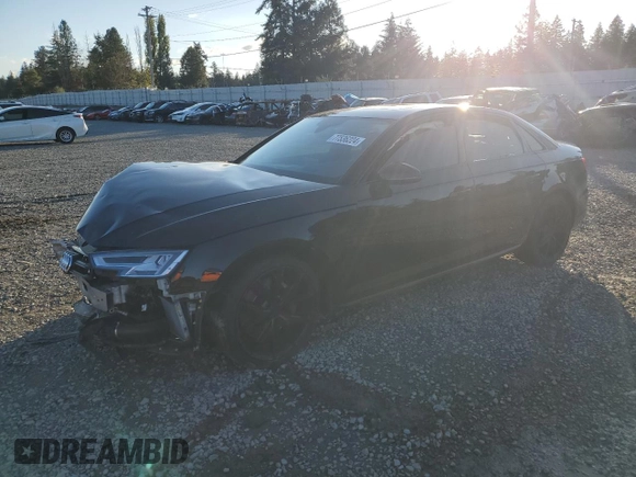2018 Audi S4 Prestige with VIN WAUC4AF48JA132448, listed as a Copart auction lot 77536224 with 38,891 mi miles and Salvage Title. Bid and sale history available at carsss.com. Image 1.