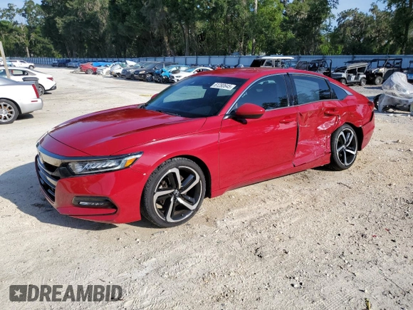 2019 Honda Accord Sport with VIN 1HGCV1F38KA020985, listed as a Copart auction lot 61280645 with 111,281 mi miles and Non repairable. Bid and sale history available at DreamBid. Image 1.