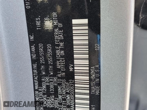 2024 Lexus TX 350 z VIN 5TDAAAB6XRS006312, wystawiony jako Copart lot #53744655 z przebiegiem Nie podano mil oraz Szkody całkowita. Historia ofert i sprzedaży dostępna na DreamBid. Obrazek 14.